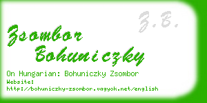 zsombor bohuniczky business card